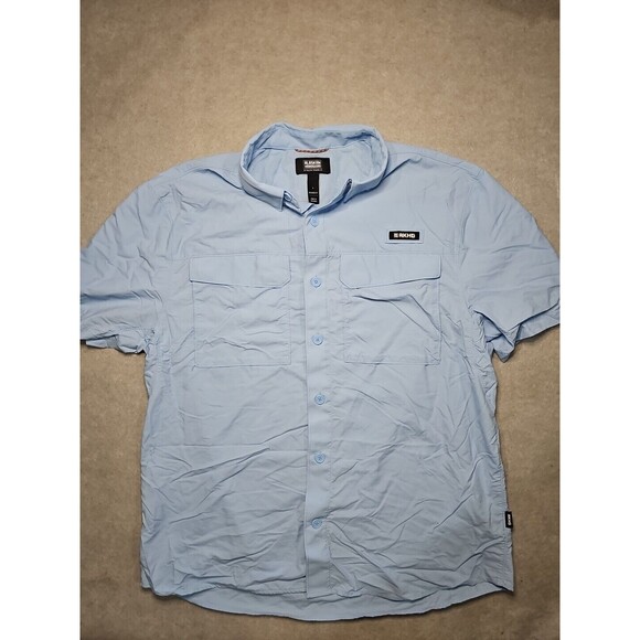 Alaskan Hardgear Other - Alaskan Hardgear AKHG Crooked River Short Sleeve Button Up Shirt Blue Men’s L
